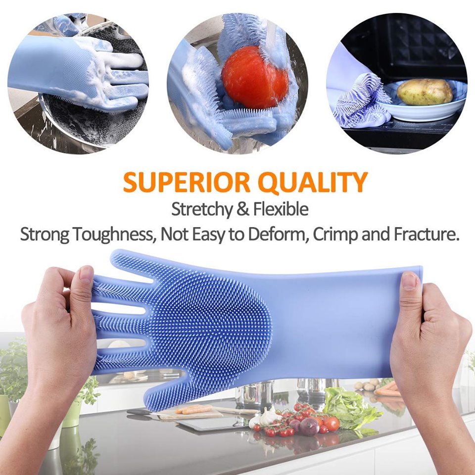 Silicone gloves are superior quality, stretchy and flexible.